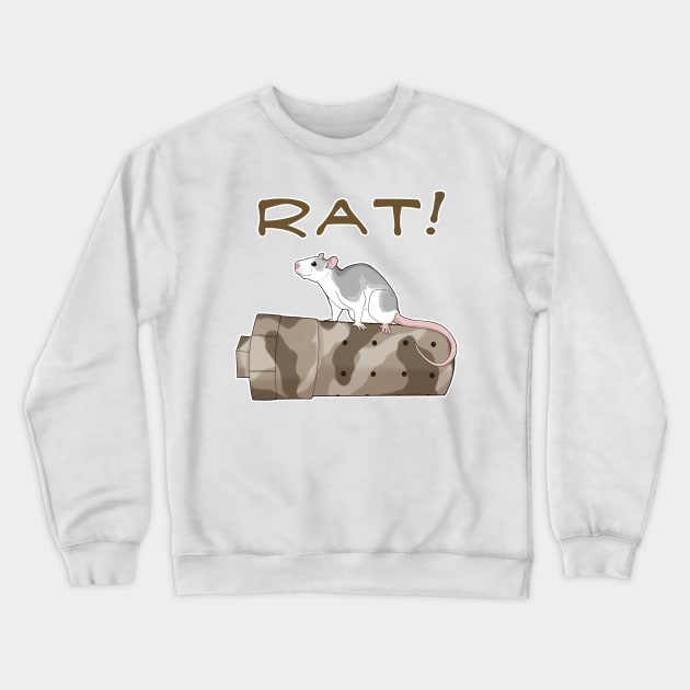 RAT! Crewneck Sweatshirt by Pearlsnake